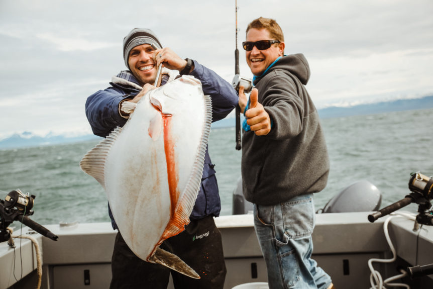 Friends enjoying Alaska fishing with Alaskan Anglers.